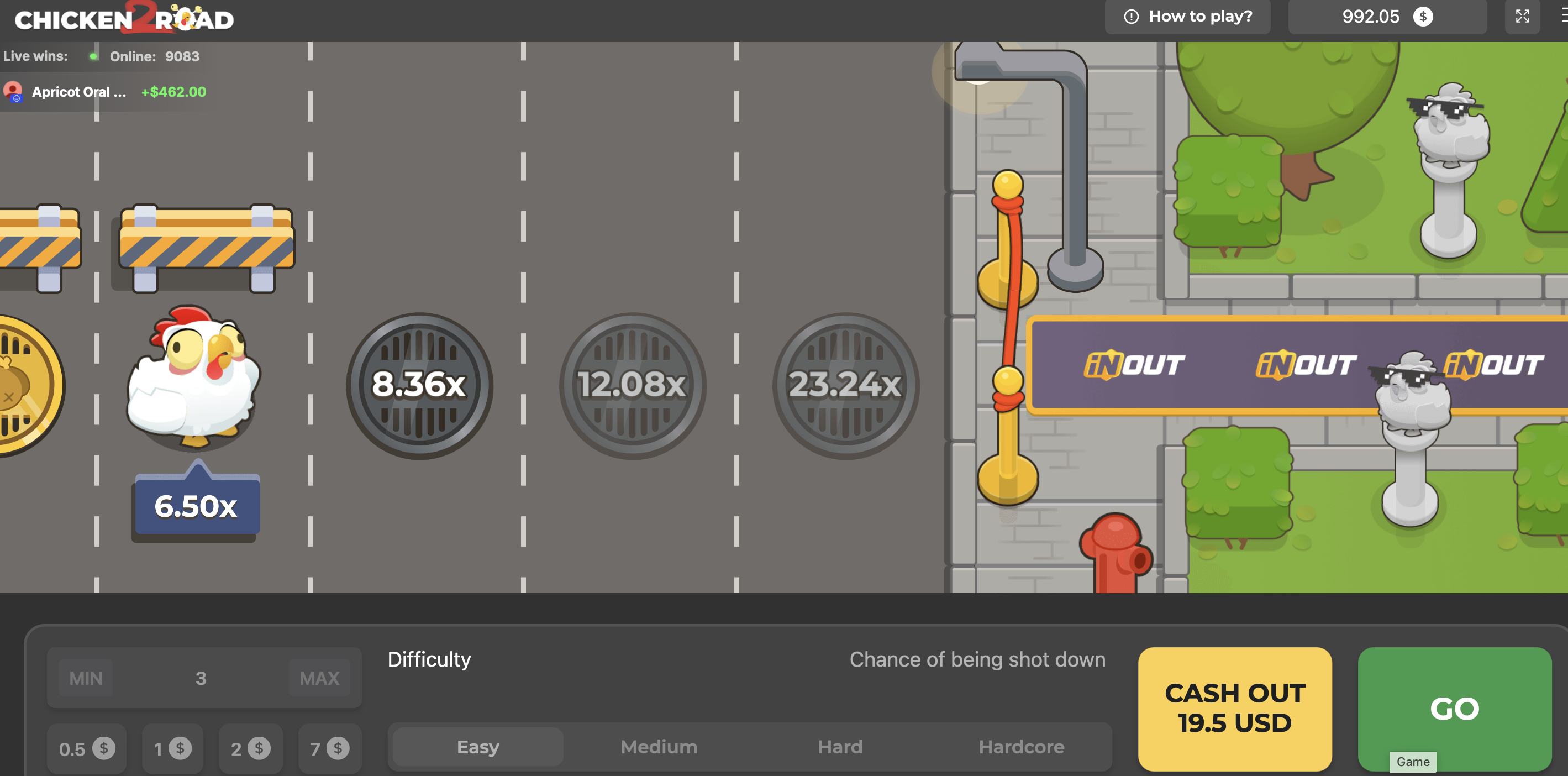 Chicken Road 2 Slot Endspurt mit hohen Multiplikatoren Chicken Road 2 Gambling Game — Hähnchen kurz vor dem Ziel bei hohem Multiplikator